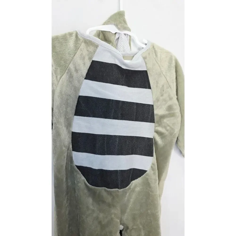 Spirit Halloween Baby Raccoon Costume 6-12 Months Plush Jumpsuit & Hood